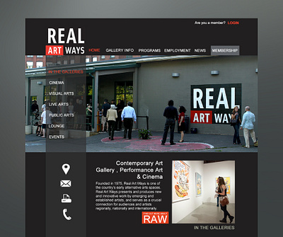 My first website design EVER #2014 art cinema design gallery graphic design grid layout logo ui website
