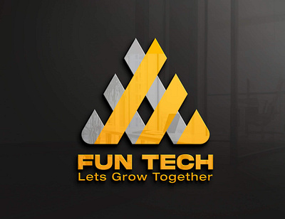 Fun tech 3d animation branding graphic design logo ui