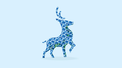 Oлень | Deer design graphic design illustration logo фон