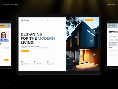 Architecture & Interior design UX/UI Landing page concept architecture design interior design landing page project ui user interface ux