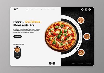 Food Website booking design fast food food minimal order food pizza ui ui design