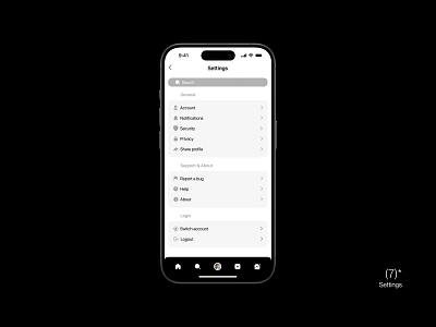 Settings Menu adaptive graphic design interface design ios mobile app design prototyping ui ux