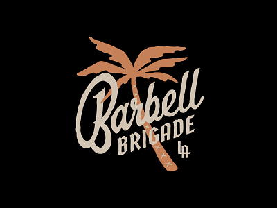 Barbell Brigade barbell graphic design illustration losangeles palm