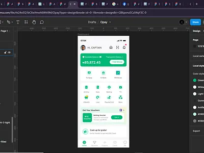 Opay Dashboard UI (Clone App) design opay ui ui design ui designer