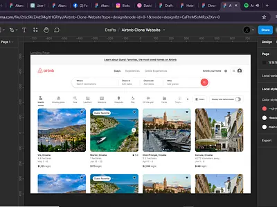 Airbnb Landing Page UI Design (Clone) design ui ui design ui designer