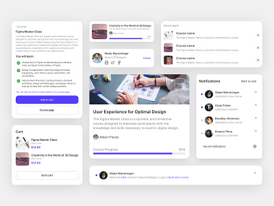 UI Library Components V2 academy clean component components figma kit kits library platform progress ui uiux