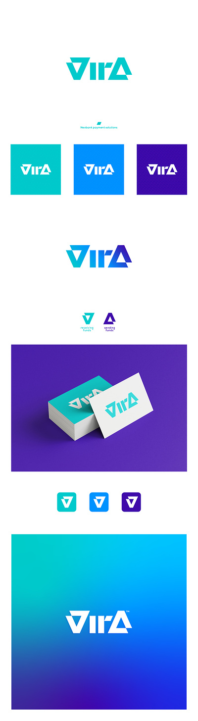 Vira app currency modern money payment receiving sending service vibrant