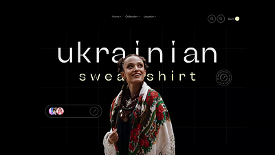 Ukrainian Sweat Shirt Shop animation branding darkmode moodboard shoop ui