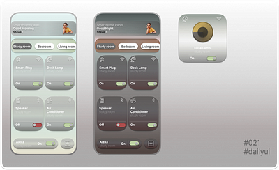 #021 #UIX101 challenge completed. #021 #dailyui controller daily dailyui dashboard figma knob smart home ui uiux uix101 ux