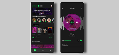 Music and audio app | UI/UX Design 3d animation app app design branding graphic design ui ux