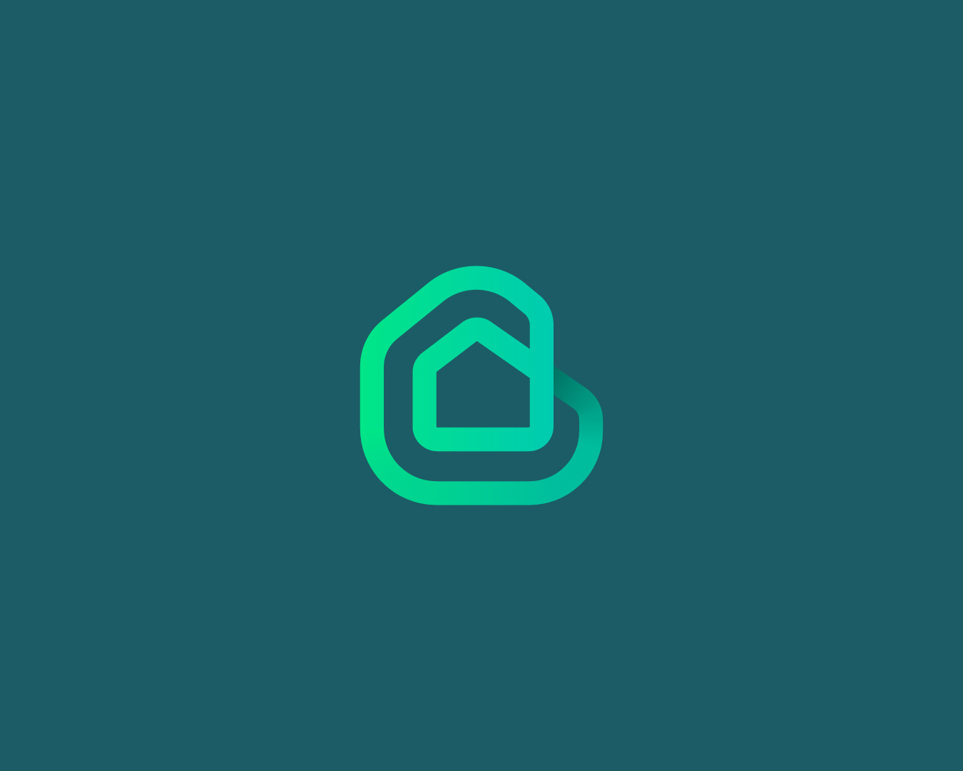 House logo app branding design graphic design home house icon illustration linear logo logodesign logotype loop minimalistic oneline premium realestate sign vector