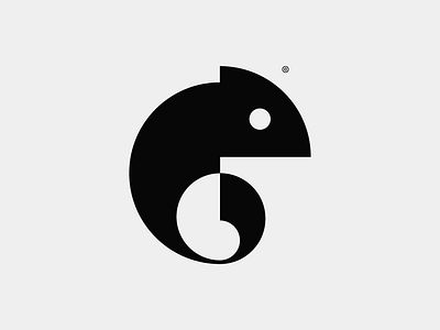 Chameleon logomark chameleon clean geometric green logo logomark logotype minimalist picrogram symbol