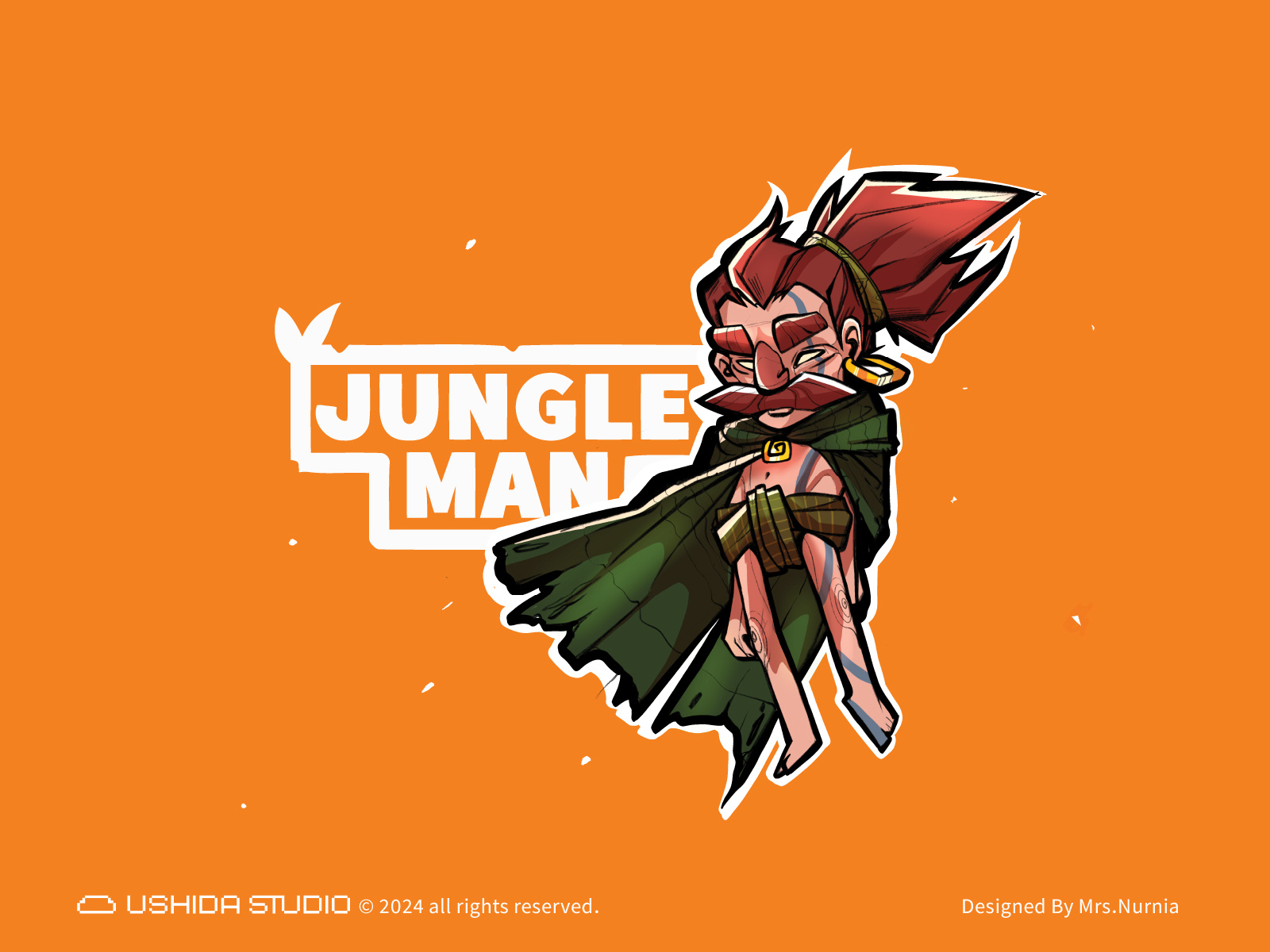 Jungle Man Mascot by Noora Arghand for Ushida studio on Dribbble