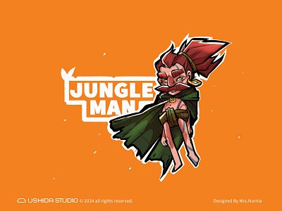 Jungle Man Mascot animation blue berry branding character design graphic design illustration jungle logo mascot mascot design