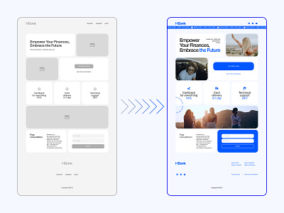 Hbank: from wireframing to the final design