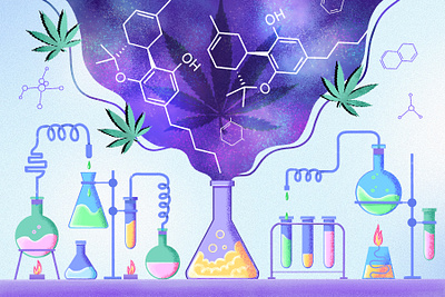Scientific Research cannabis chemical chemistry design experiment experimental graphic design graphics illustration procreate research science scientific test tube tubes