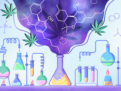 Scientific Research cannabis chemical chemistry design experiment experimental graphic design graphics illustration procreate research science scientific test tube tubes