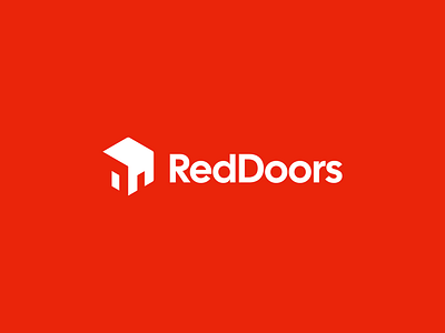 RedDoors - Logo Design door logo geometric logo logo logotype minimalist logo red logo simple logo startup logo