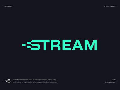 Stream Logo Concept blockchain branding crypto defi fintech game gaming identity lettering logo pixels saas stream tech type typography