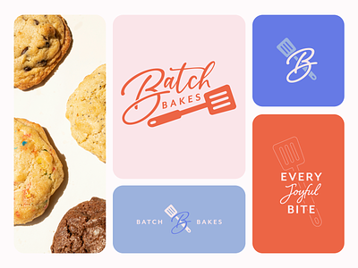 Batch Bakes bakery bakery logo branding cookie joyful logo design