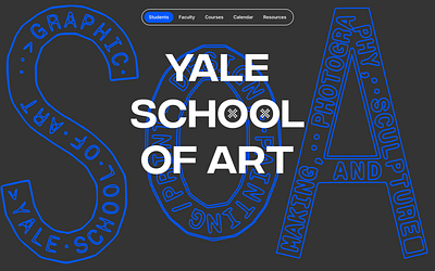 Home Page Redesign for Yale SoA design homepage landing school ui ux web webdesign