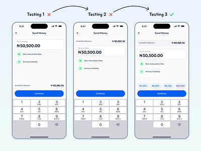 Send money screen for a fintech app after usability testing.✨ app design finance fintech product productdesign tech ui uidesign uiux usabilitytesting usertesting ux uxdesign uxtesting uxui