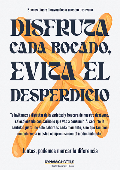 Campaña contra el desperdicio de alimentos | Dynamic Hotels graphic design