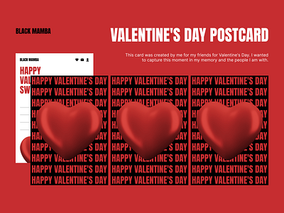 Valentine's Day postcard #2 art black mamba design graphic design illustration picture postcard