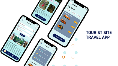 Tourist Site App app booking graphic design mobile tour tourist travel ui ui design ux