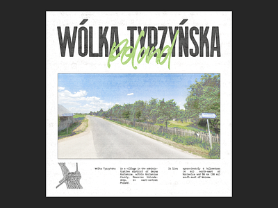Wólka Tyrzyńska graphic design map poland poster village
