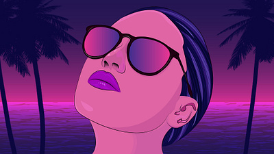 Sunny Nights design graphic design illustration logo vector