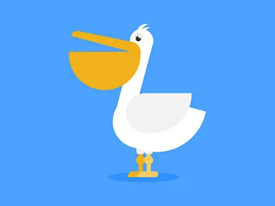 Pelican character design digital art flat design graphic design illustration 2d print art vaector illustration vector art