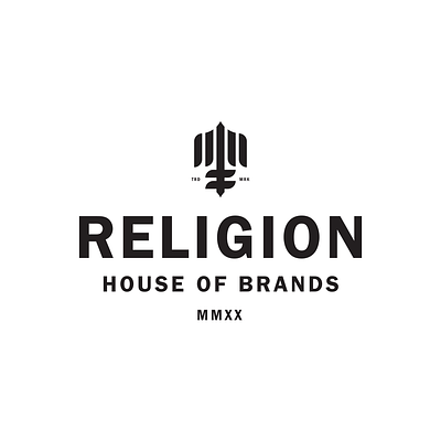 Religion - House of Brands logo black and white cannabis house of brands identity logo religion