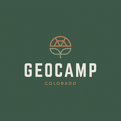 Geocamp - logo camping colorado dome glamping icon outdoors