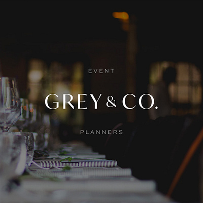 Grey & Co. - logo dining event logo event planning identity logo design upscale wedding