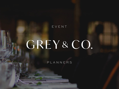 Grey & Co. - logo dining event logo event planning identity logo design upscale wedding