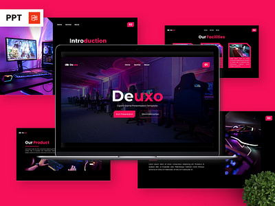 Deuxo - Esport Powerpoint Templates competition infographic portfolio powerpoint presentation tech