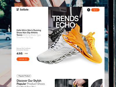 SolSole - Shoes eCommerce Concept clean ecommerce elementor landing modern online page shoes shop shopify template theme ui webflow website wordpress