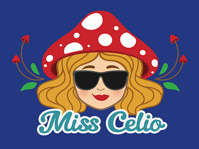 Miss Celio brand celio character design girl icon illustration logo mushrom woman