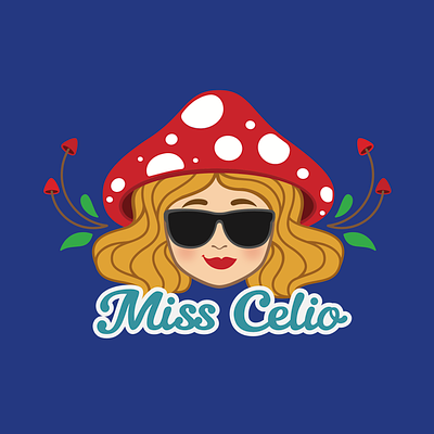 Miss Celio brand celio character design girl icon illustration logo mushrom woman