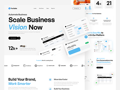 ForSelle - Sales Landing Page analytic business dashboard discover growth home landing page marketing popular saas sale sales ui web design website