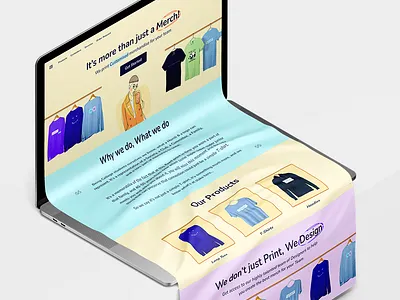 Merch Store ~ Landing page Design dropshipping figma freelance landing landing page landing page design landing page ui landingpage merch merchandise photoshop ui ui design ui ux ui ux design web web design web designer webdesign website