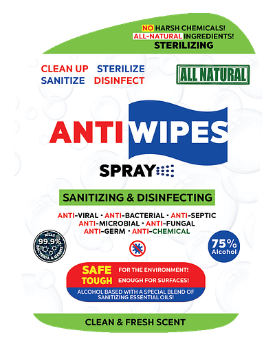 Antiwipes Product Label brand identity branding label packaging