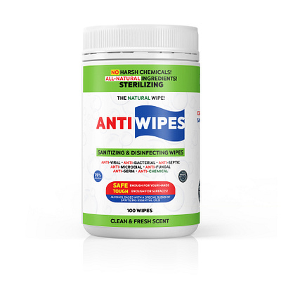 Anti Wipes Packaging Mockup 1 brand identity branding mockup packaging