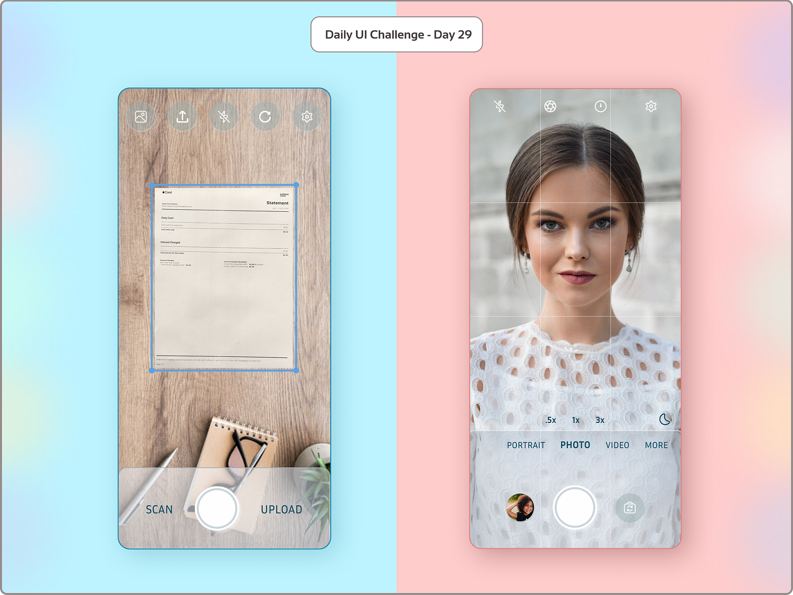 Daily UI Challenge #29 - Camera and Scanner Interface by Bhawana Kumari ...