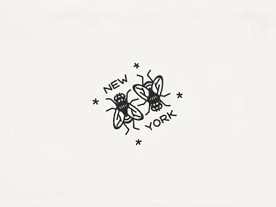 NYC american traditional art bug design fly icon illu illustration insect linework logo new york new york city nyc paper shading smell tattoo traditional trash