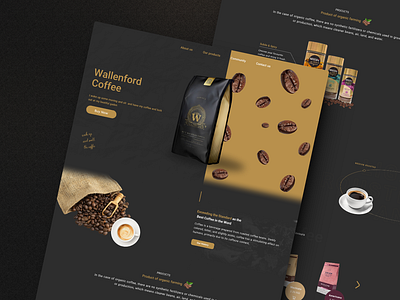 Coffee Website UI Designe branding coffee coffee website graphic design logo motion graphics ui ui ux