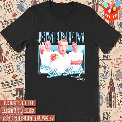 Eminem Slim Shady Sslp25 Bootleg signature t-shirt