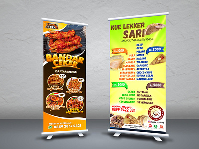 Food Promotional Outdoor Roll Banner banner food banner food idea banner food promotion graphic design