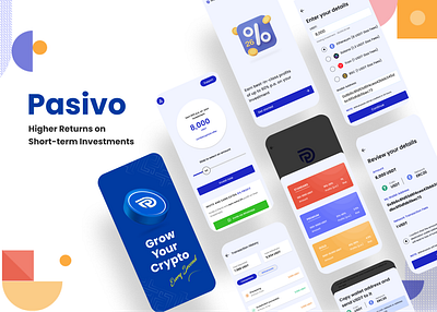 Pasivo blockchain blockchan crytpocurrency mobile app mobile design ui uiux user interface web3